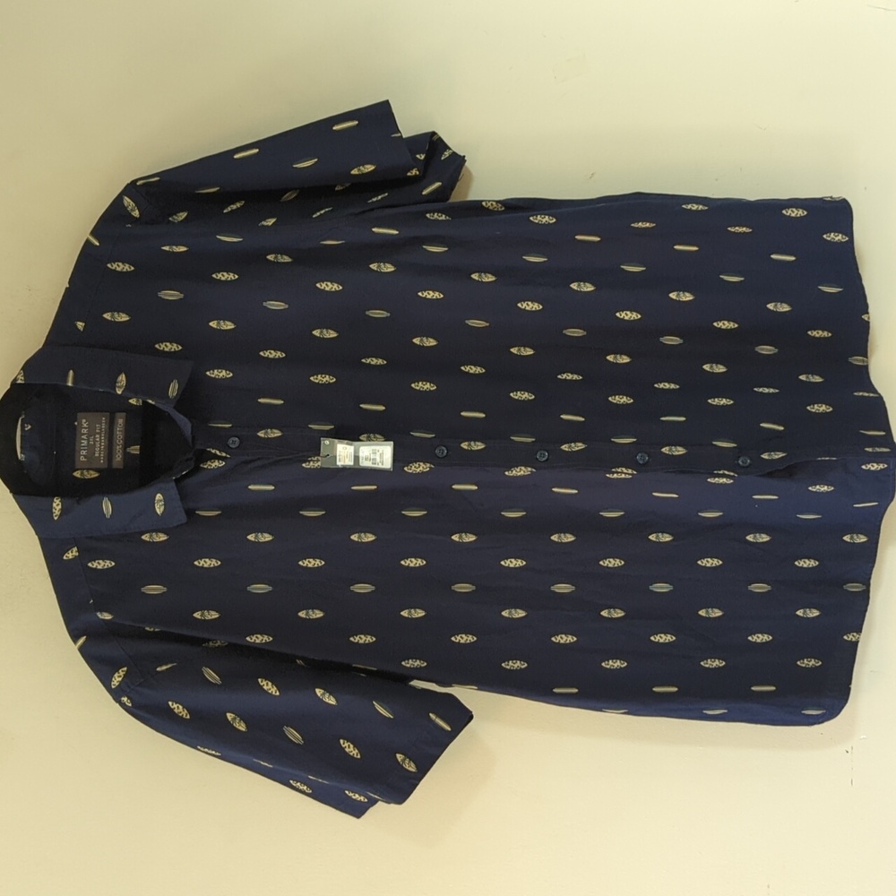 Primark Surfboard Button Down Navy 2XL